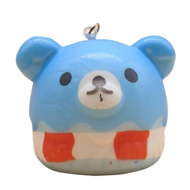 Squishy Tête Ours (Couleur: Bleu)