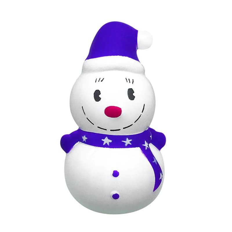 Squishy Bonhomme de Neige Kawaii (Couleur: Bleu Violet)
