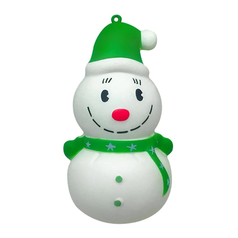 Squishy Bonhomme de Neige Kawaii (Couleur: Vert)