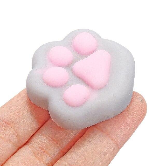 Squishy Mochi Patte de Chat (Couleur: Gris)