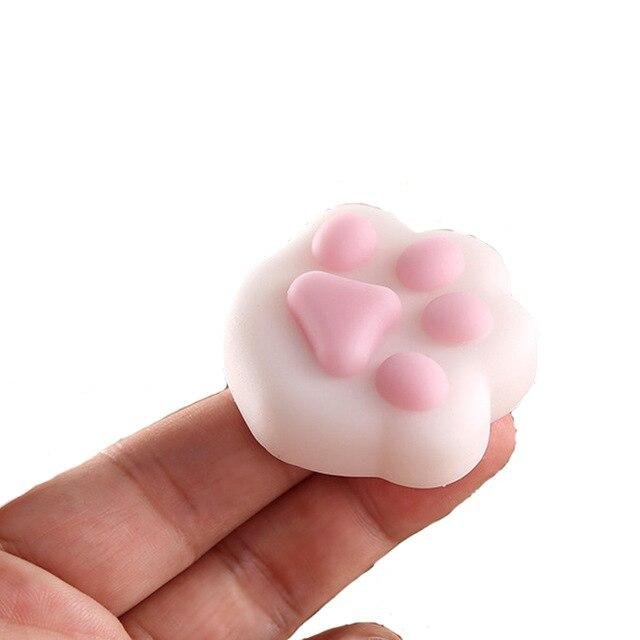 Squishy Mochi Patte de Chat (Couleur: Blanc)