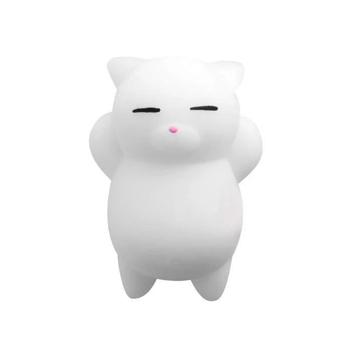 Squishy Mochi Chat Blanc (Couleur: Oreilles Blanches)