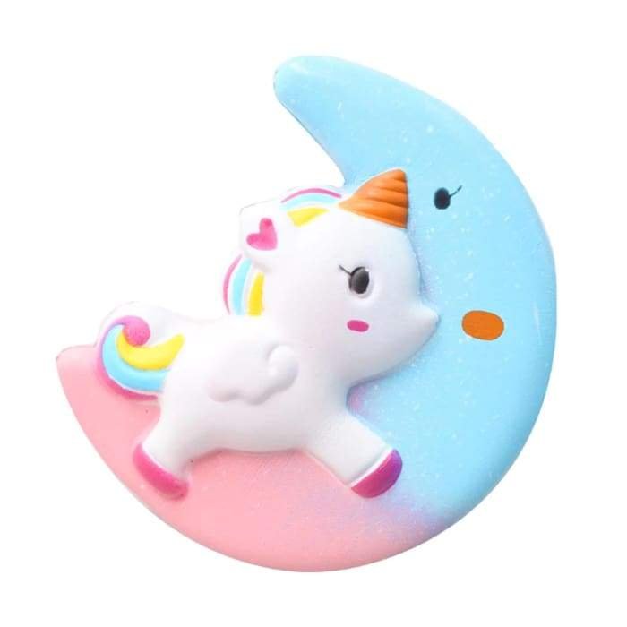 Squishy Licorne Lune (Couleur: Bleu)