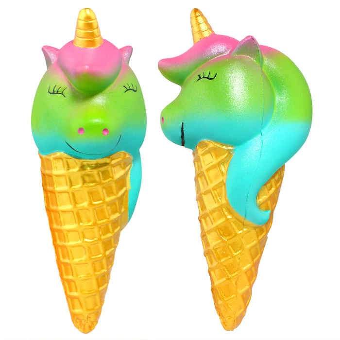 Squishy Licorne Cornet (Couleur: Vert)