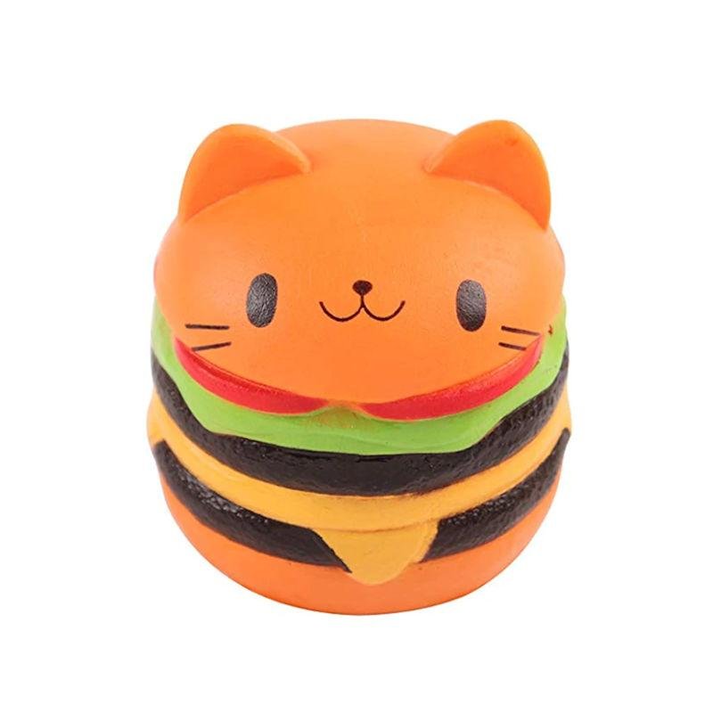 Squishy Hamburger Chat (Couleur: Orange)