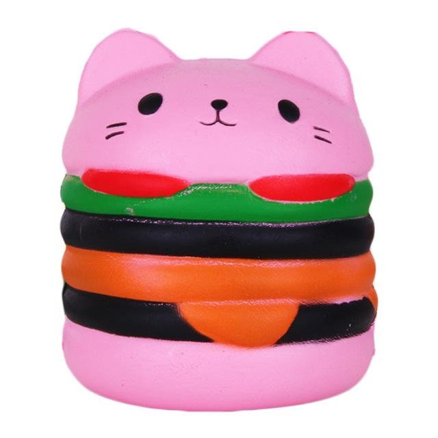 Squishy Hamburger Chat (Couleur: Rose)