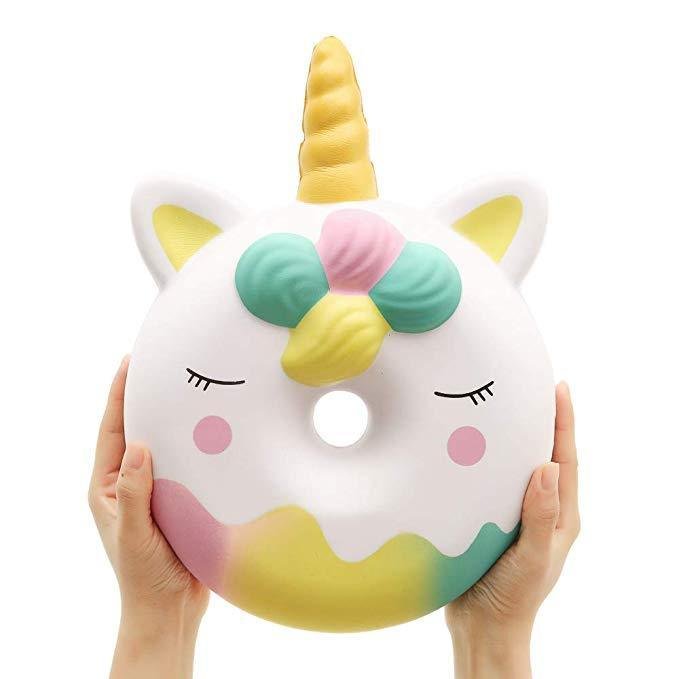 Squishy Géant Donut Licorne (Couleur: Blanc)