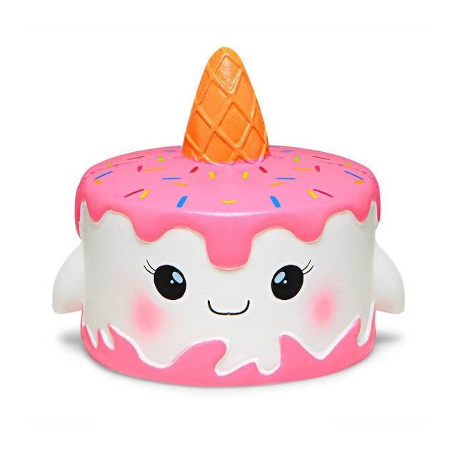 Squishy Gâteau Licorne (Couleur: Rose)