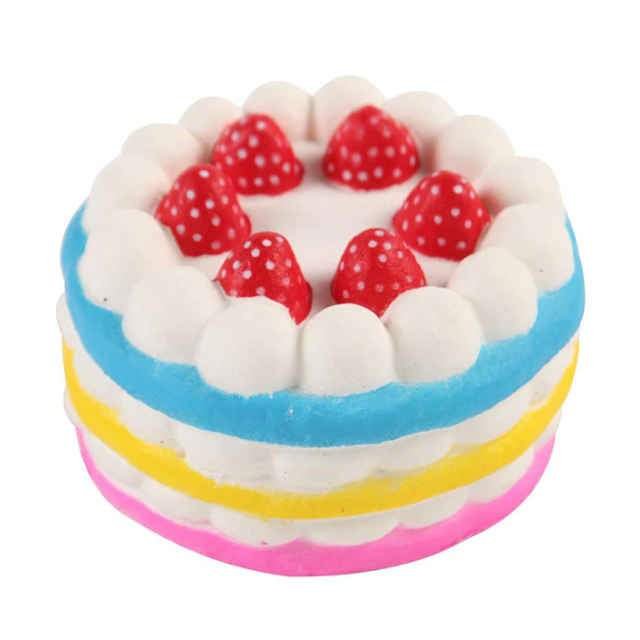 Squishy Gâteau Fraises (Couleur: Multicolore)