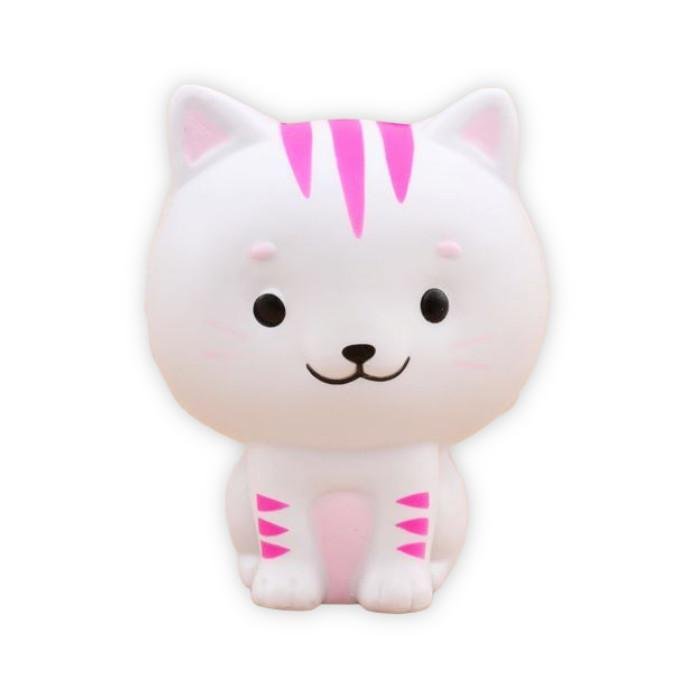 Squishy Chat Tigré (Couleur: Blanc)