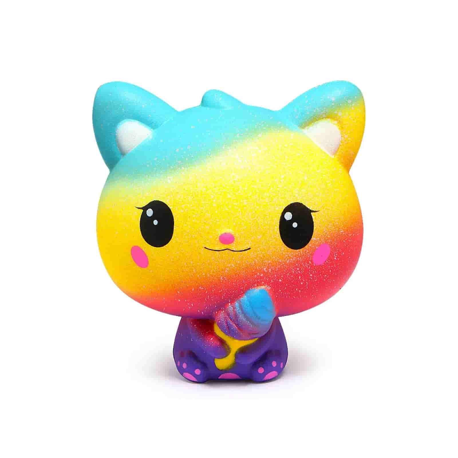 Squishy Chat Multicolore (Couleur: Vives)