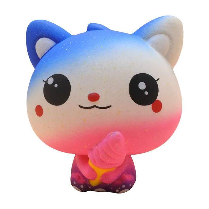 Squishy Chat Multicolore (Couleur: Pâles)